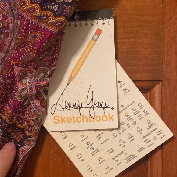 Jennifer George Sketchbook - Drawstring Maxi Skirt Pasley Pattern Size Large - Picture 5 of 8